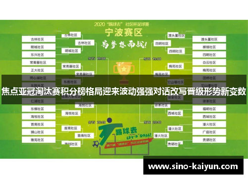 焦点亚冠淘汰赛积分榜格局迎来波动强强对话改写晋级形势新变数