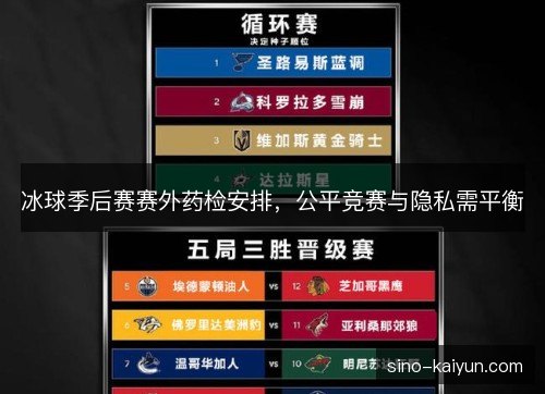 冰球季后赛赛外药检安排，公平竞赛与隐私需平衡